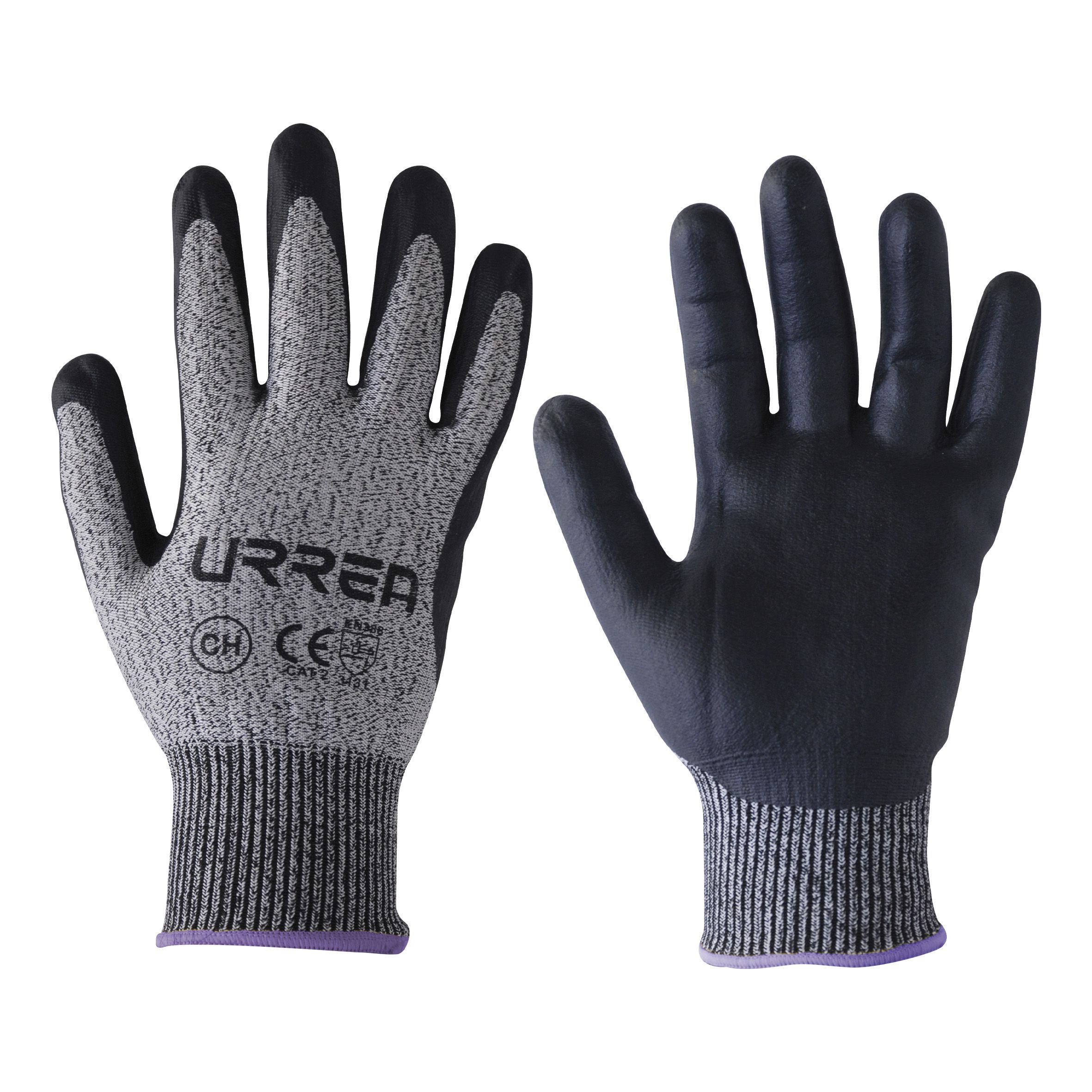 Guantes de fibra tipo Supraneema anti-corte con recubrimiento de nitrilo espumoso CH