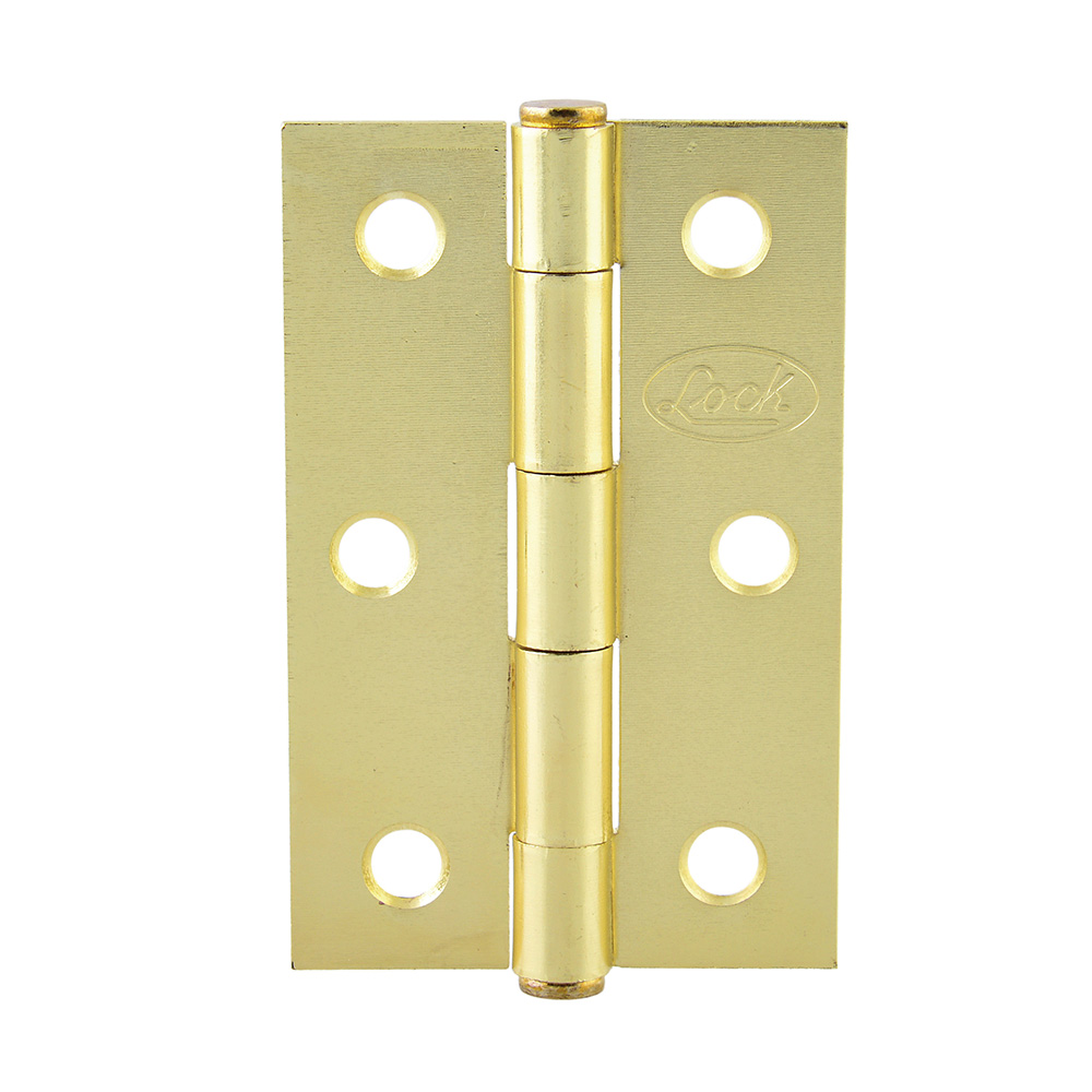 Bisagra alargada perno remachado de acero latón brillante 3.5" x 2.2"