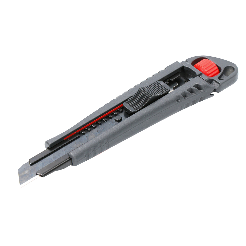 Cutter con cuerpo de acero de 18 mm, con hoja recubierta de PTFE, mango ABS