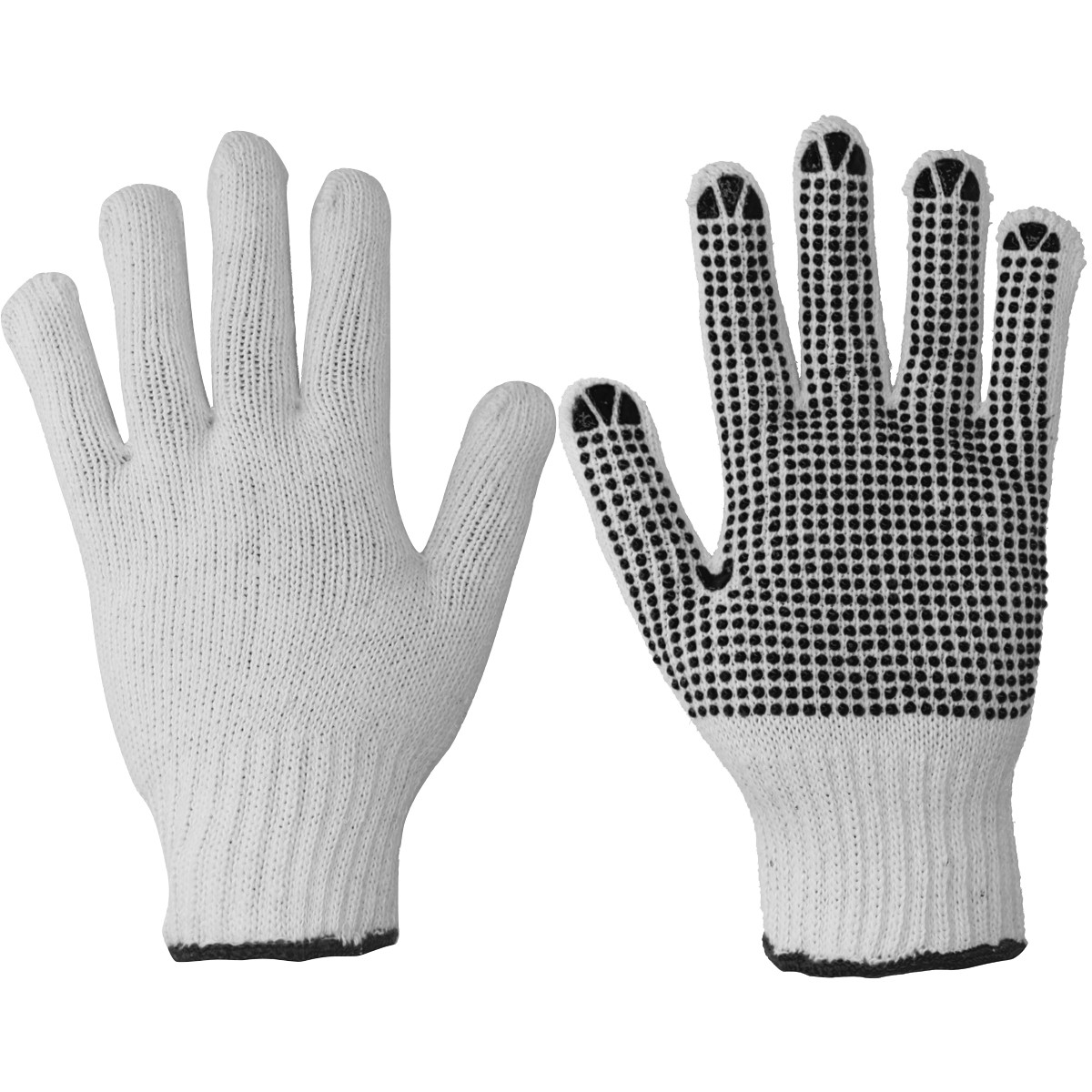 Guantes de algodón con puntos de PVC M