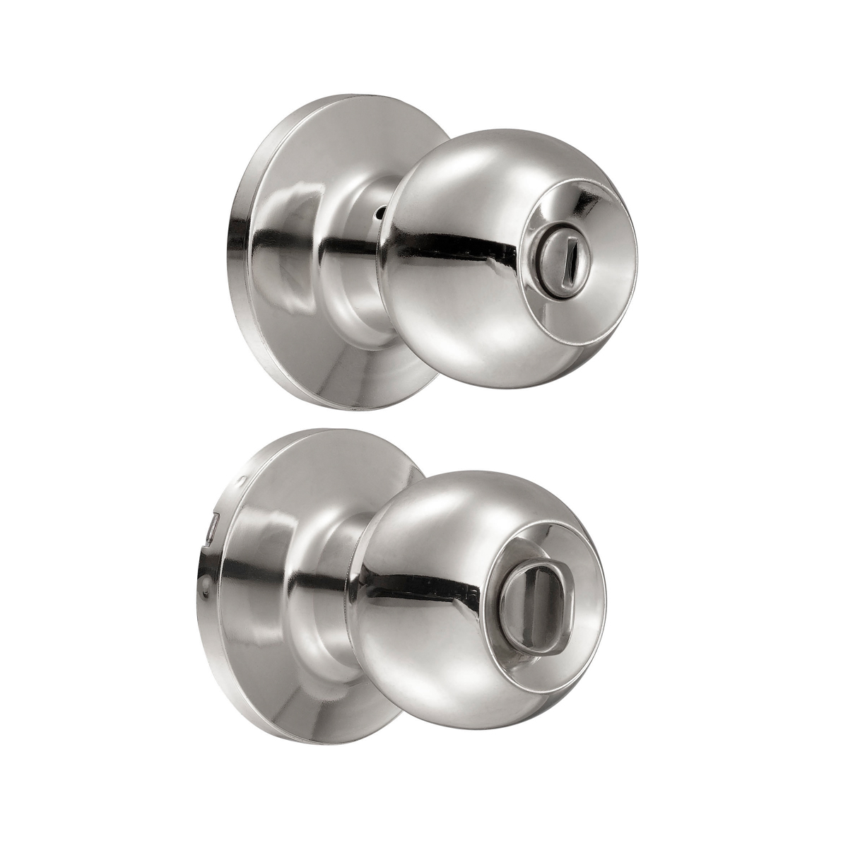 Pomo tubular bola función baño, acero inoxidable, llave estándar, blíster