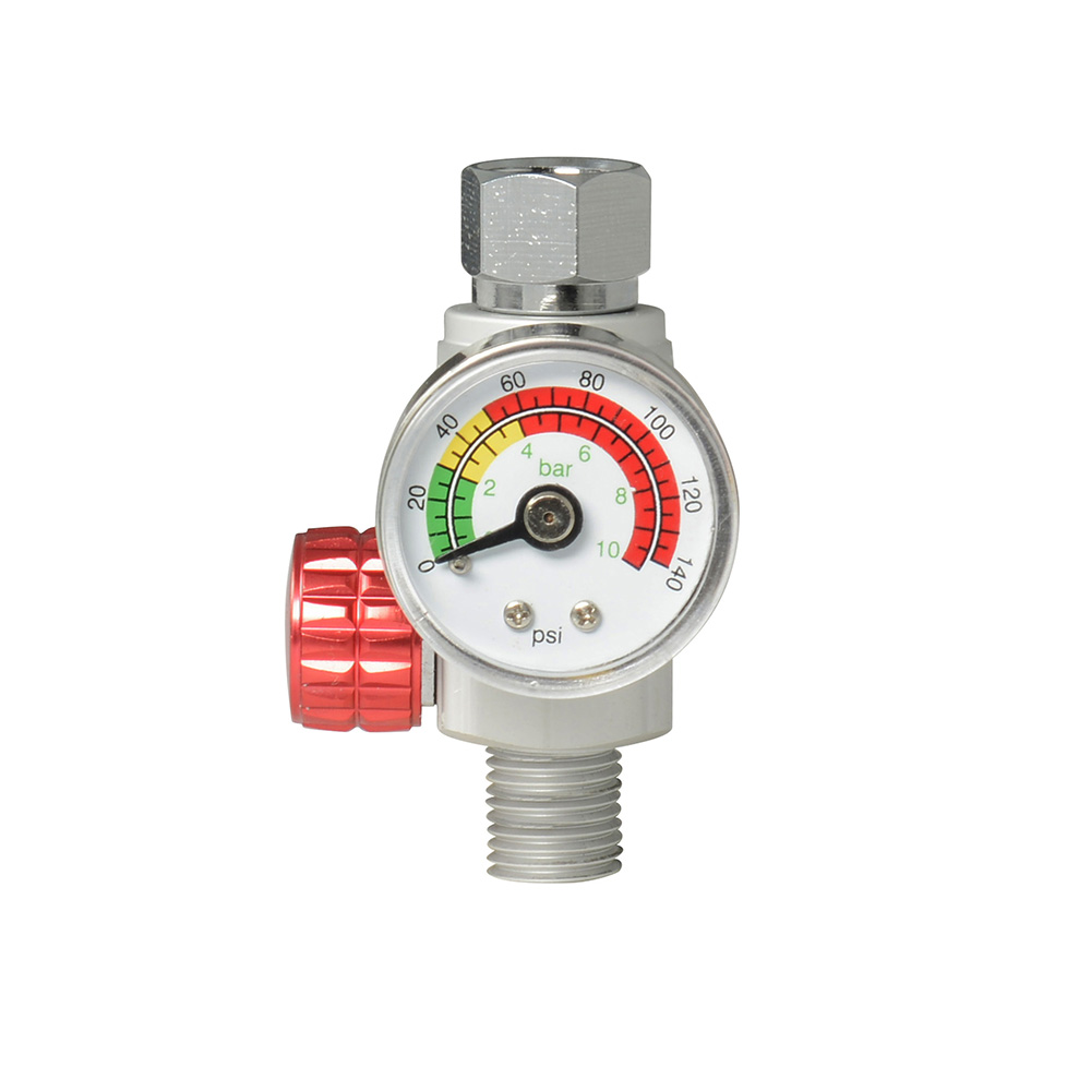 Regulador de aire con manómetro 1/4" NPT, 140PSI