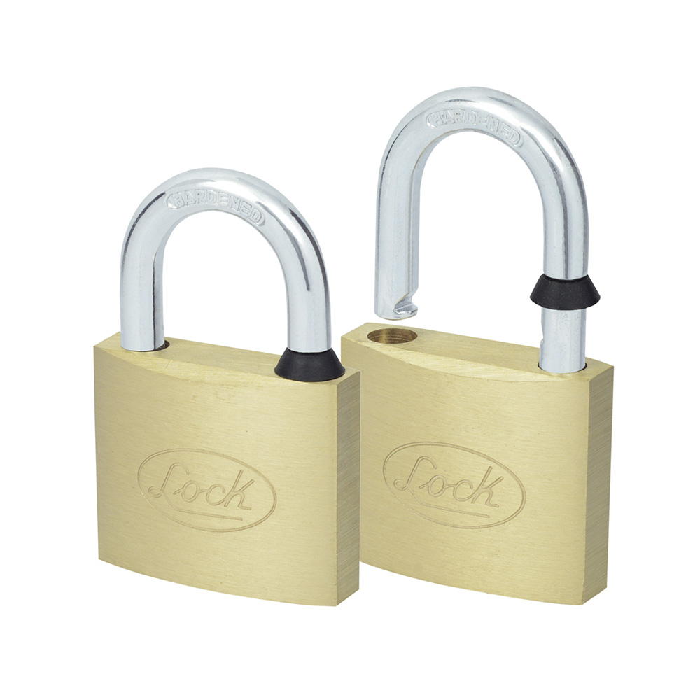 Juego de candados de latón cortos 40 mm, llave estándar, 2 piezas