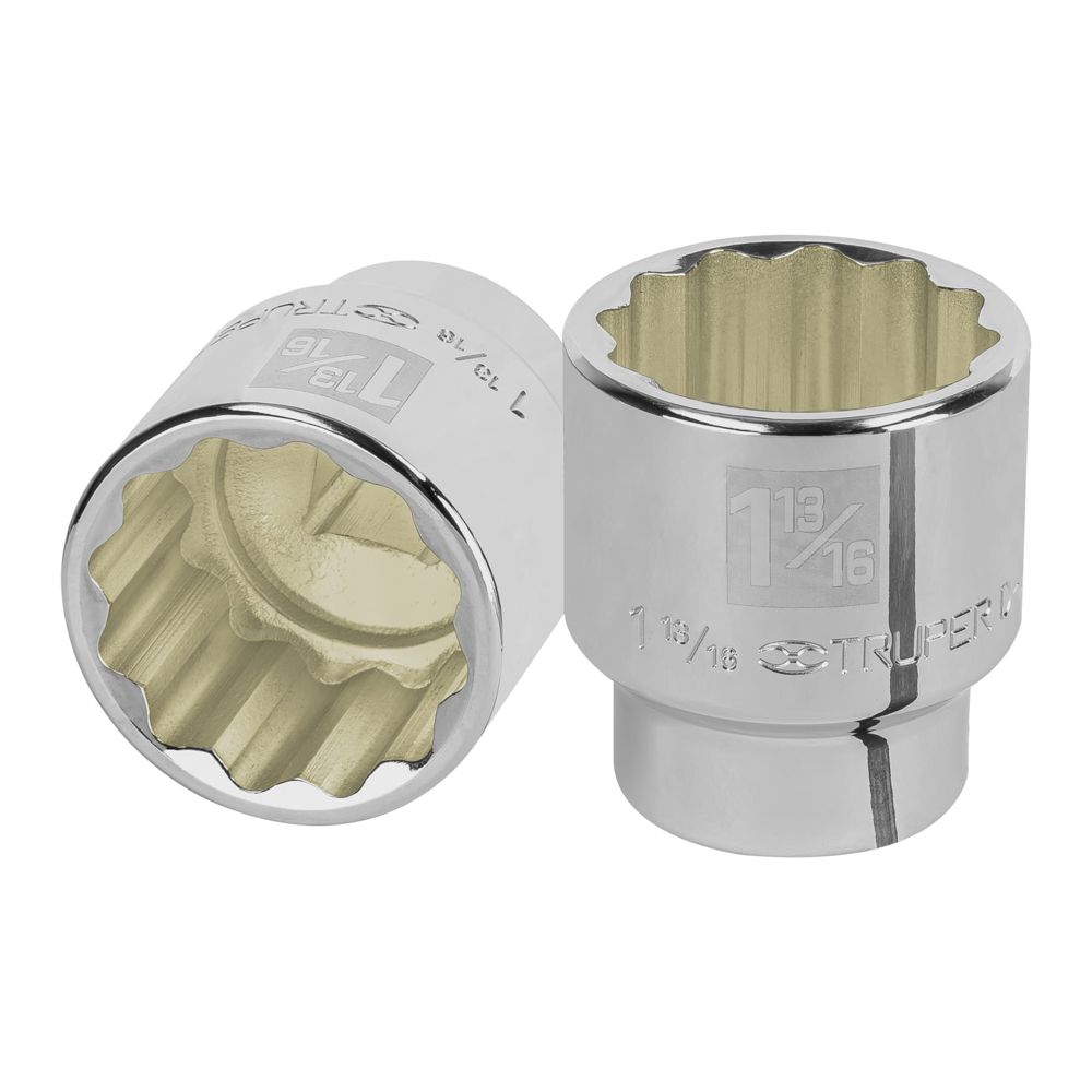 Dado de 1-13/16', 12 puntas, cuadro 3/4', TRUPER
