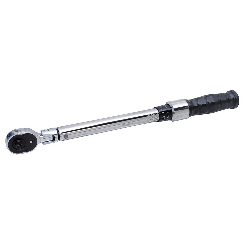 Torquímetro de trueno escala dual cabeza flexible cuadro de 3/8", 10-80 ft-lb (16-105 Nm)