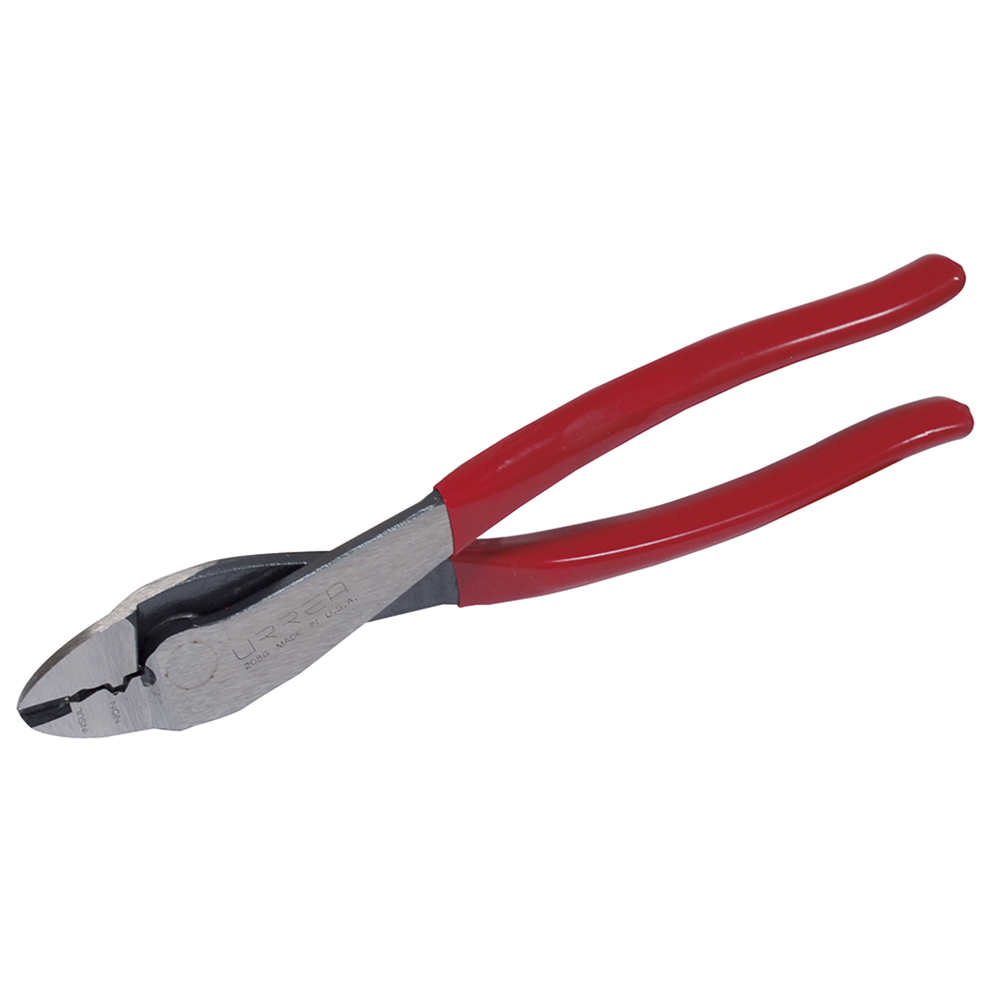 Pinza para electricista con mango rubber grip alta palanca poncha terminal de 9-1/2"