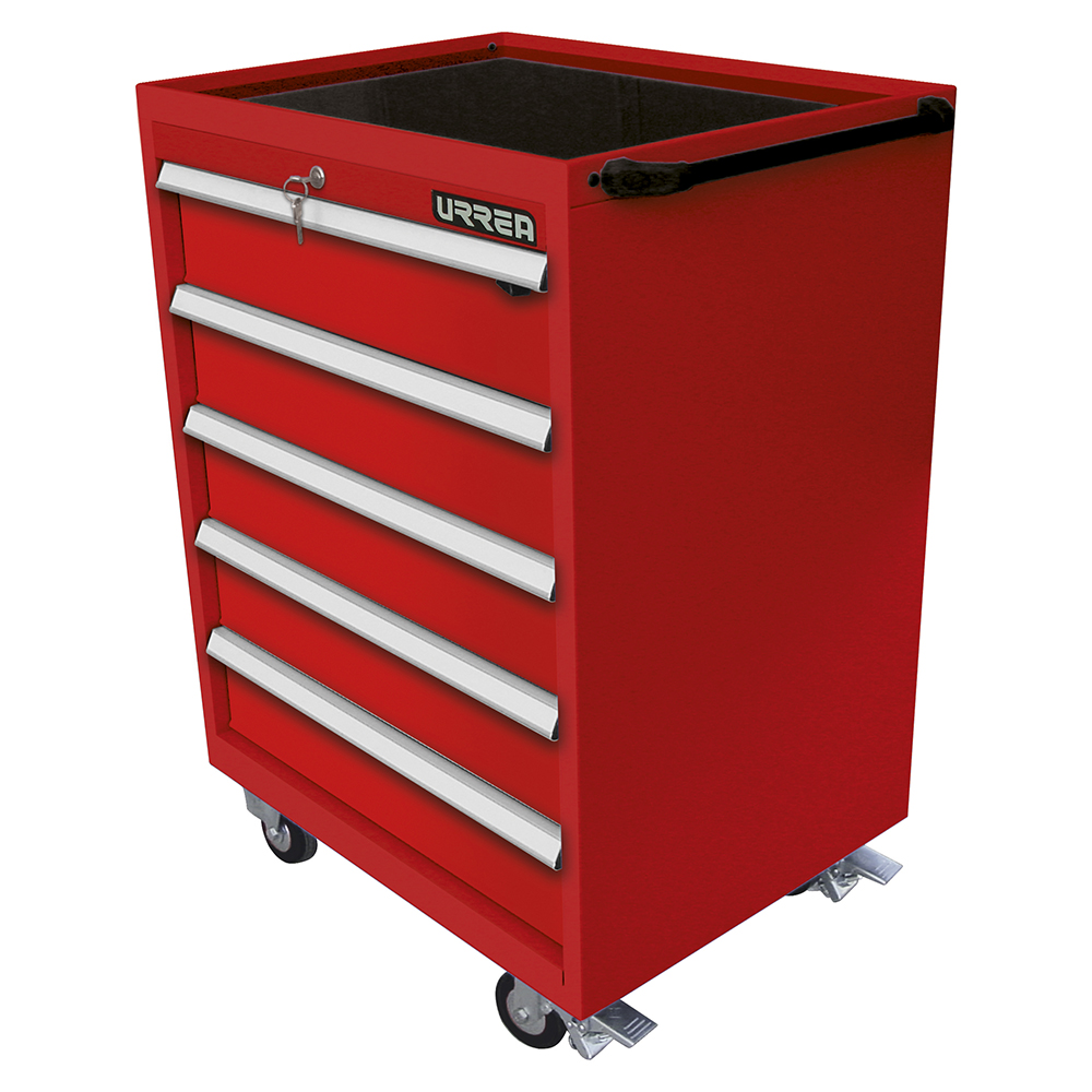 Gabinete móvil 5 gavetas color rojo serie MP 28"