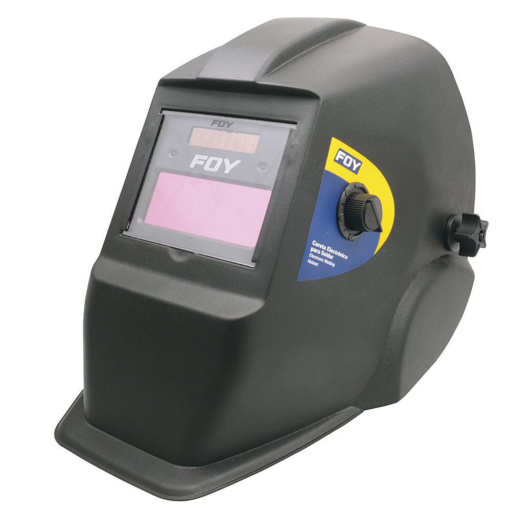 Careta electrónica para soldar, visión 90 x 35, control de sombras