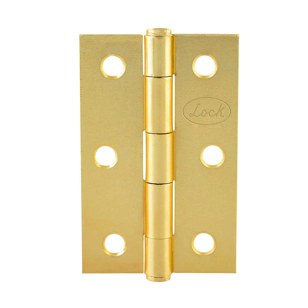 Bisagra alargada perno remachado de acero latón brillante 1.5" x 1.4"