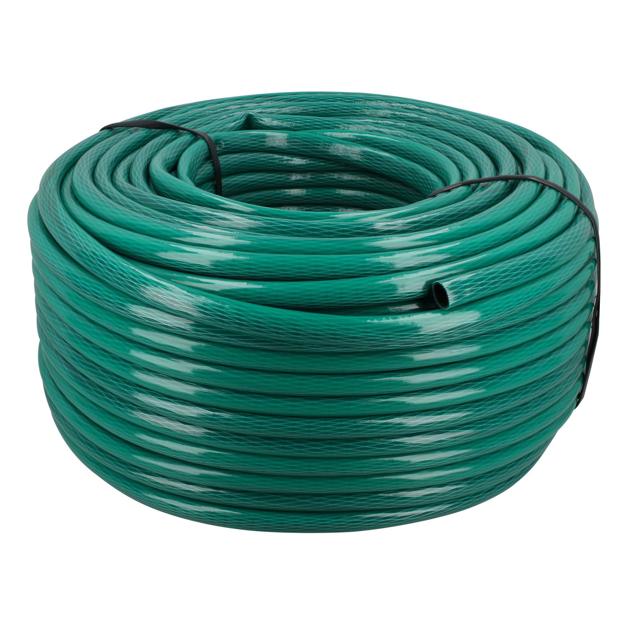 Manguera para jardín tramada con conector plástico 1/2", 100 m