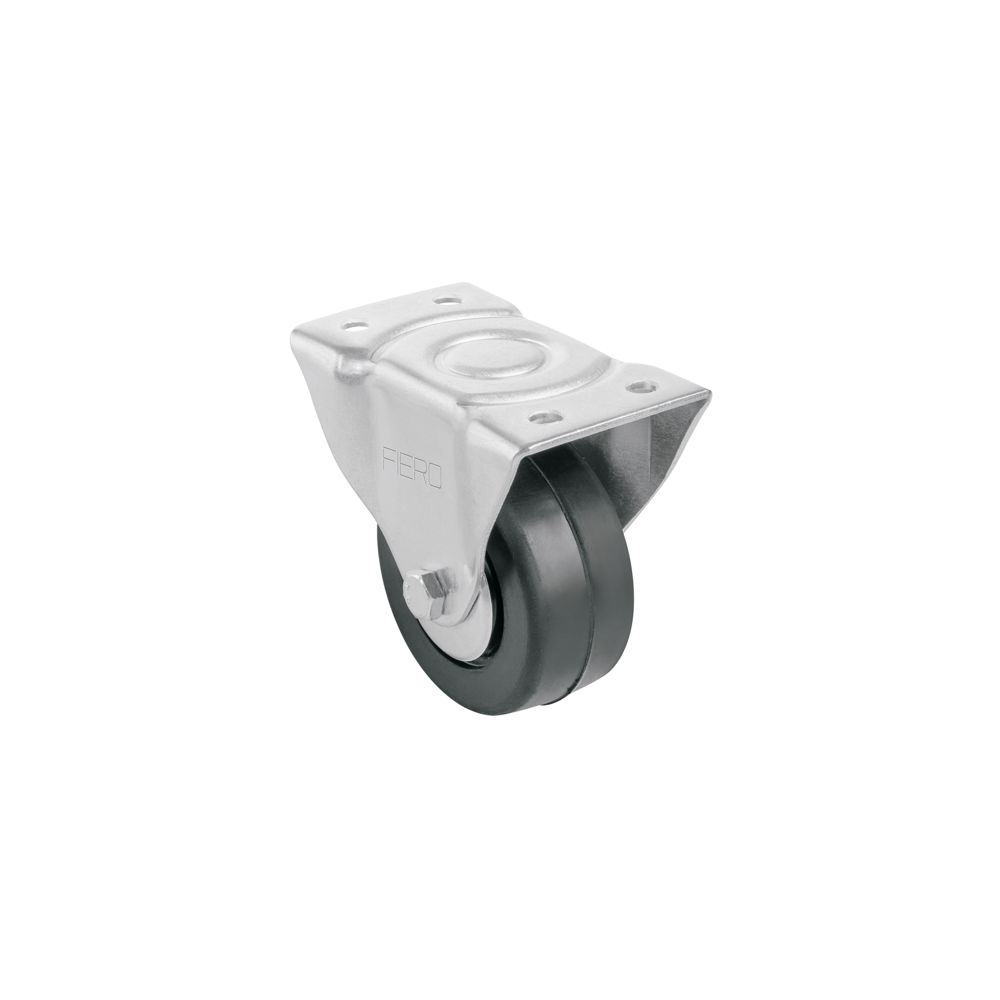 Rodaja hule 3', placa fija con balero, carga 60 kg, FIERO