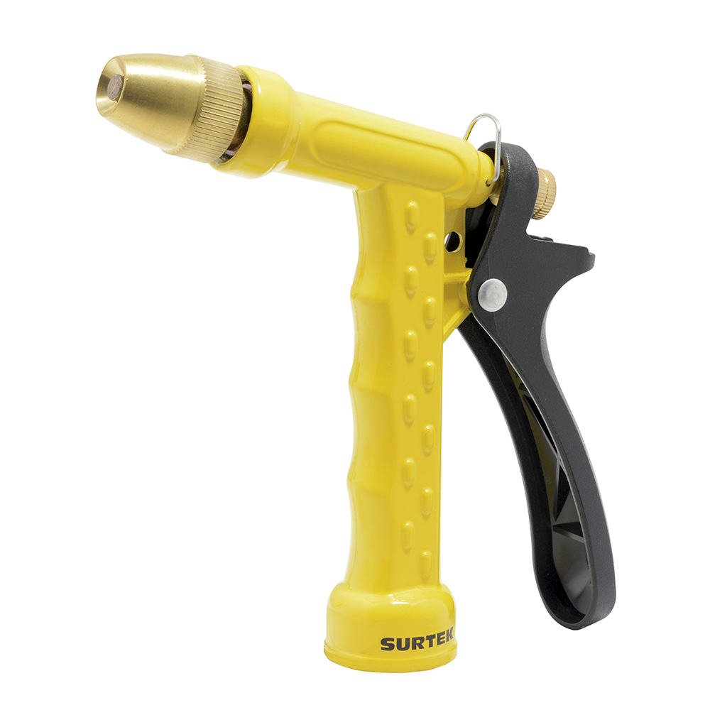Pistola para riego metálica con boquilla regulable, 3/4" GHT