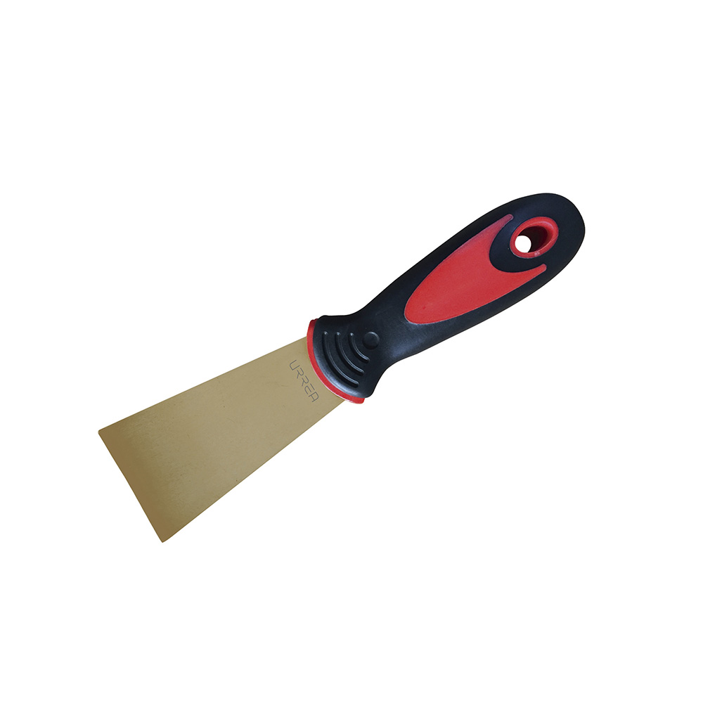Espátula de bronce-aluminio antichispa con mango bimaterial 3" x 3-1/2"