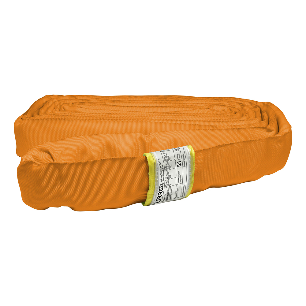 Eslinga de poliéster redonda sin fin naranja 4 m, 7 ton