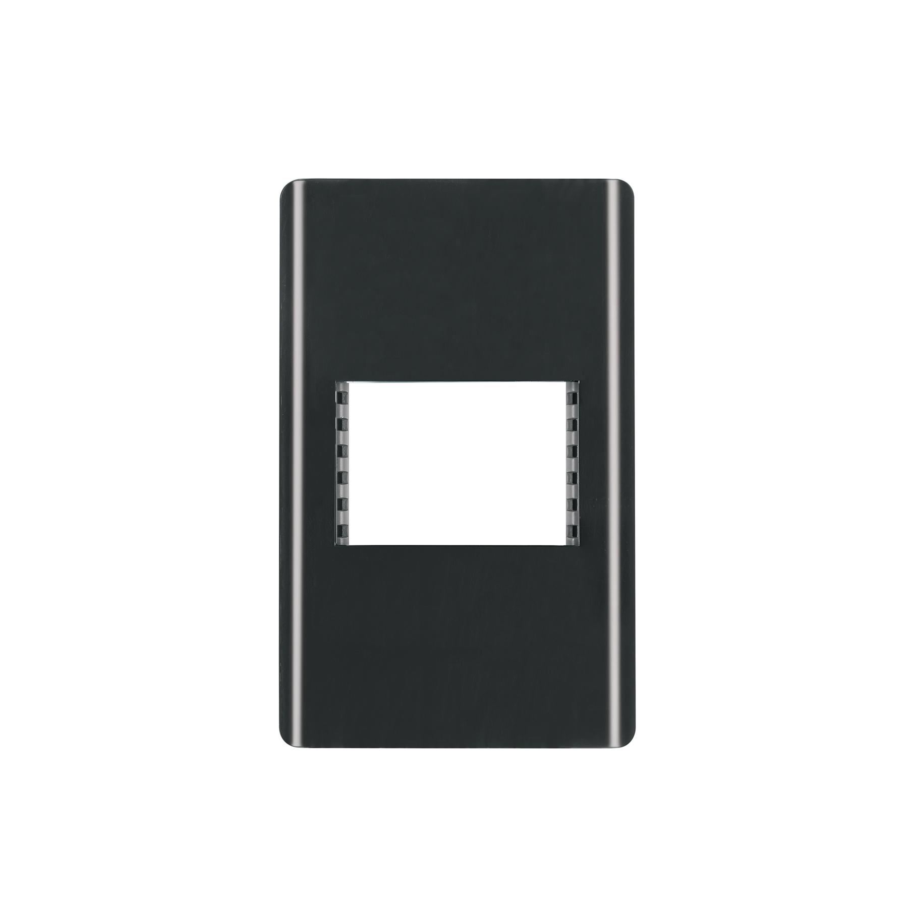 Placa negra de 1 ventana 1.5 módulos, línea Lisboa, VOLTECK
