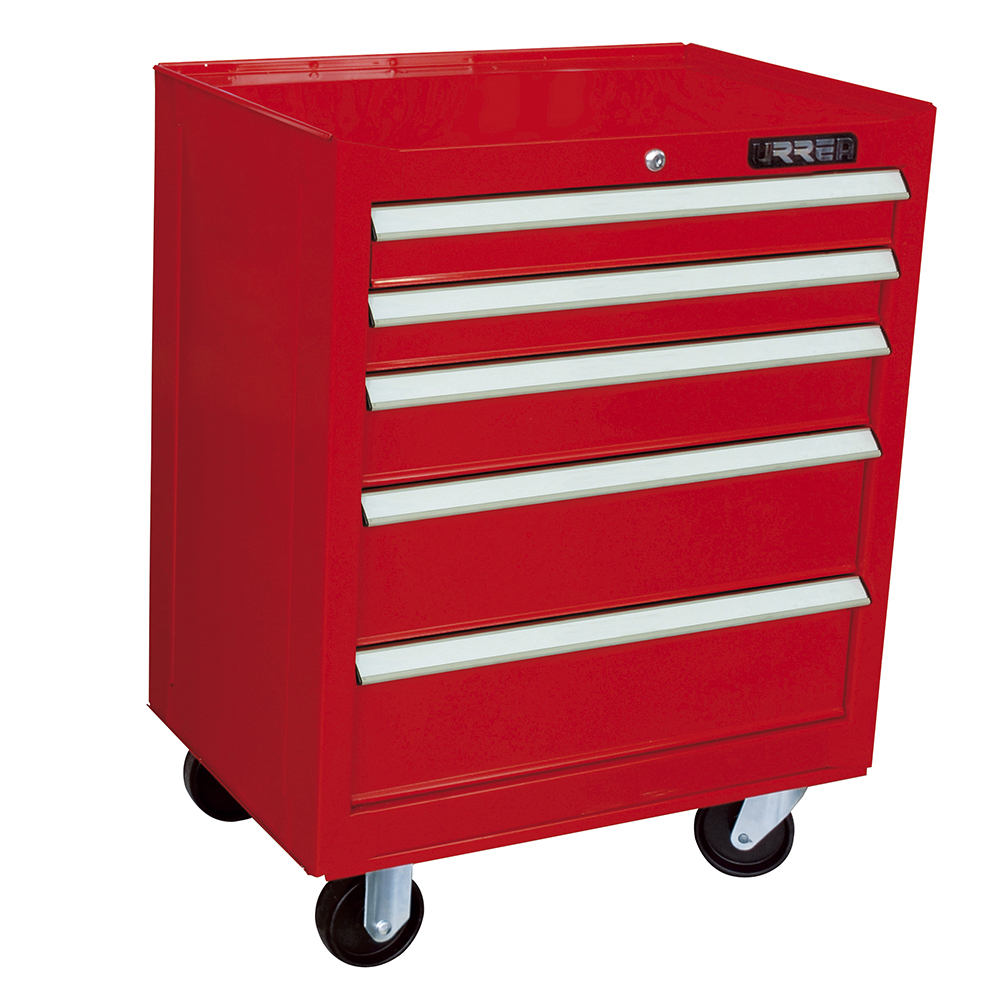 Gabinete móvil 5 gavetas color rojo serie EX 27"
