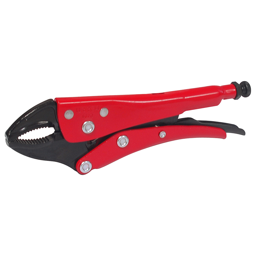 Pinza de presión quijada curva con corta alambre de 7-31/64"