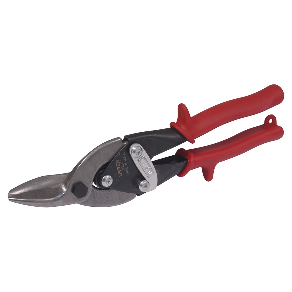 Tijera con mango rubber grip para hojalatero tipo aviación izquierda de 10"