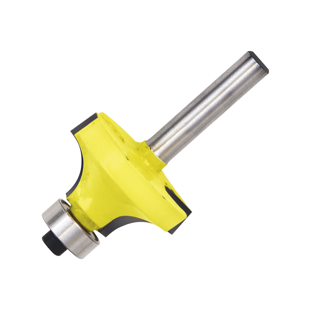 Broca para router de acero redondeadora con balero para moldura 1-1/2" zanco de 1/4"