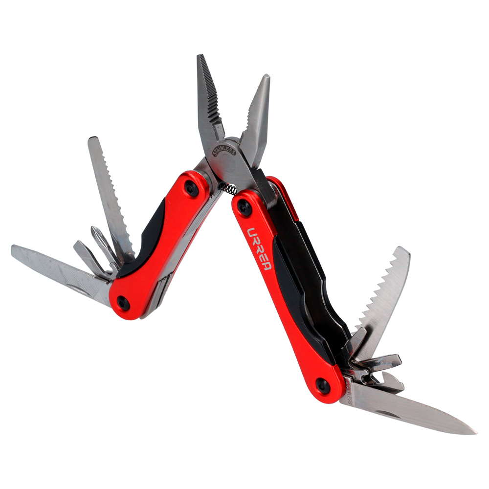 Pinza multiherramienta con mango de aluminio y hule 15 en 1 de 6"