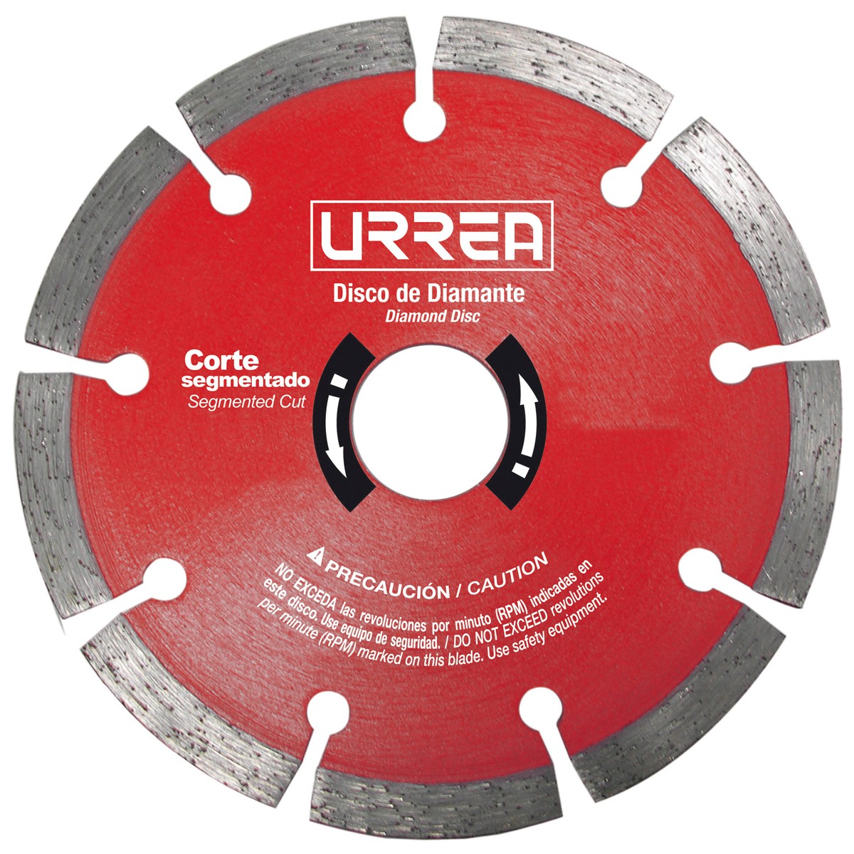 Disco de diamante segmentado 15,200 RPM, 7"