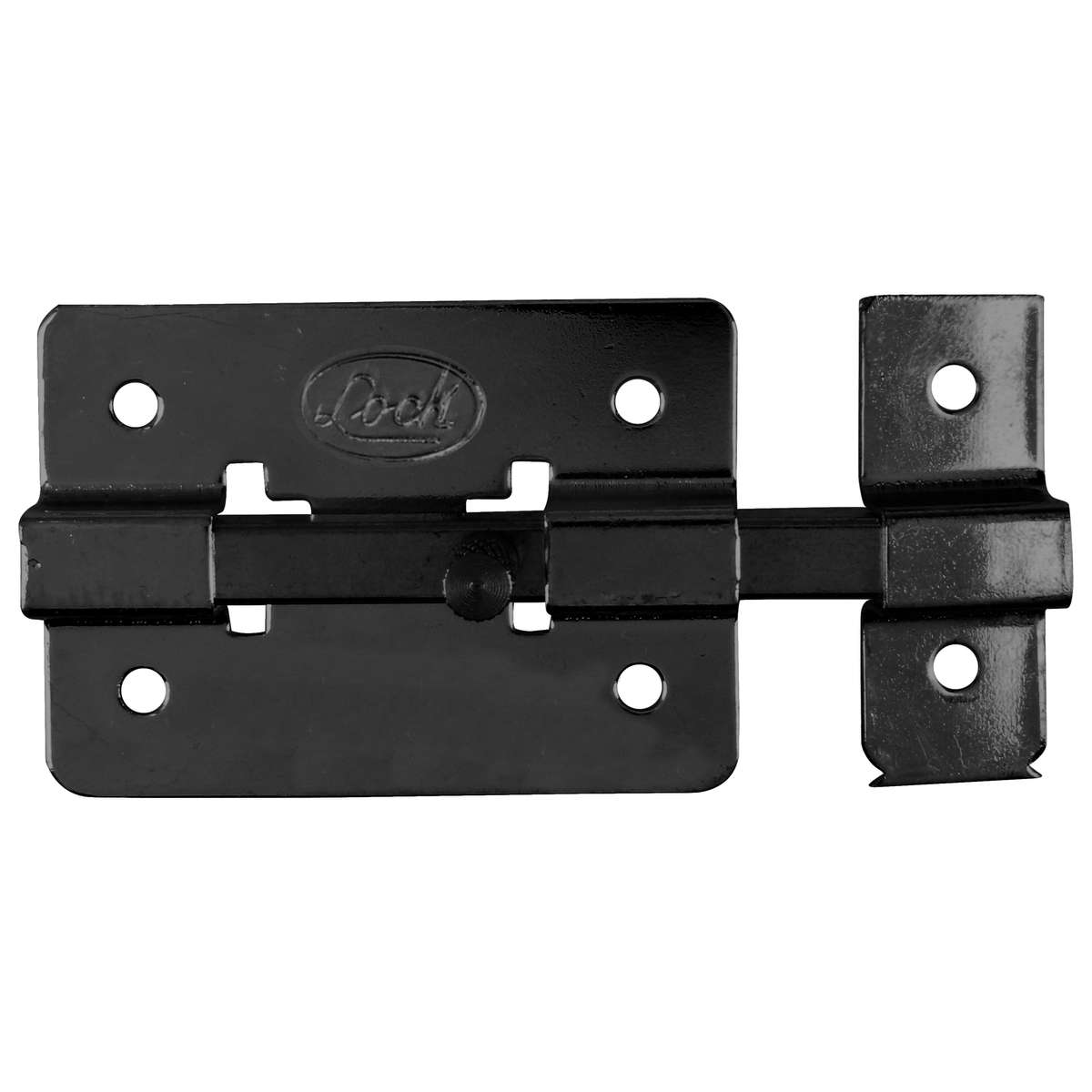 Pasador de sobreponer de barra acero negro 8 cm