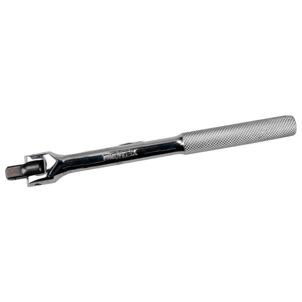 Mango articulado cromado para dado cuadro de 3/8" de 7"