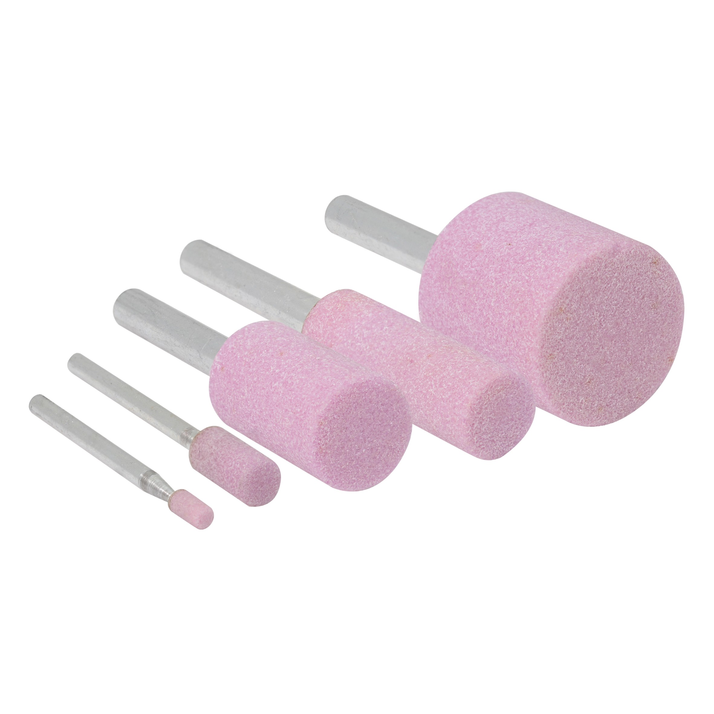Juego de puntas montadas óxido de aluminio rosas tipo W, 5 piezas