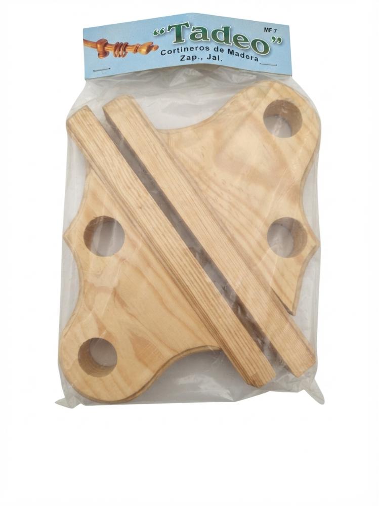 Cortinero de madera doble "Tacón", #8