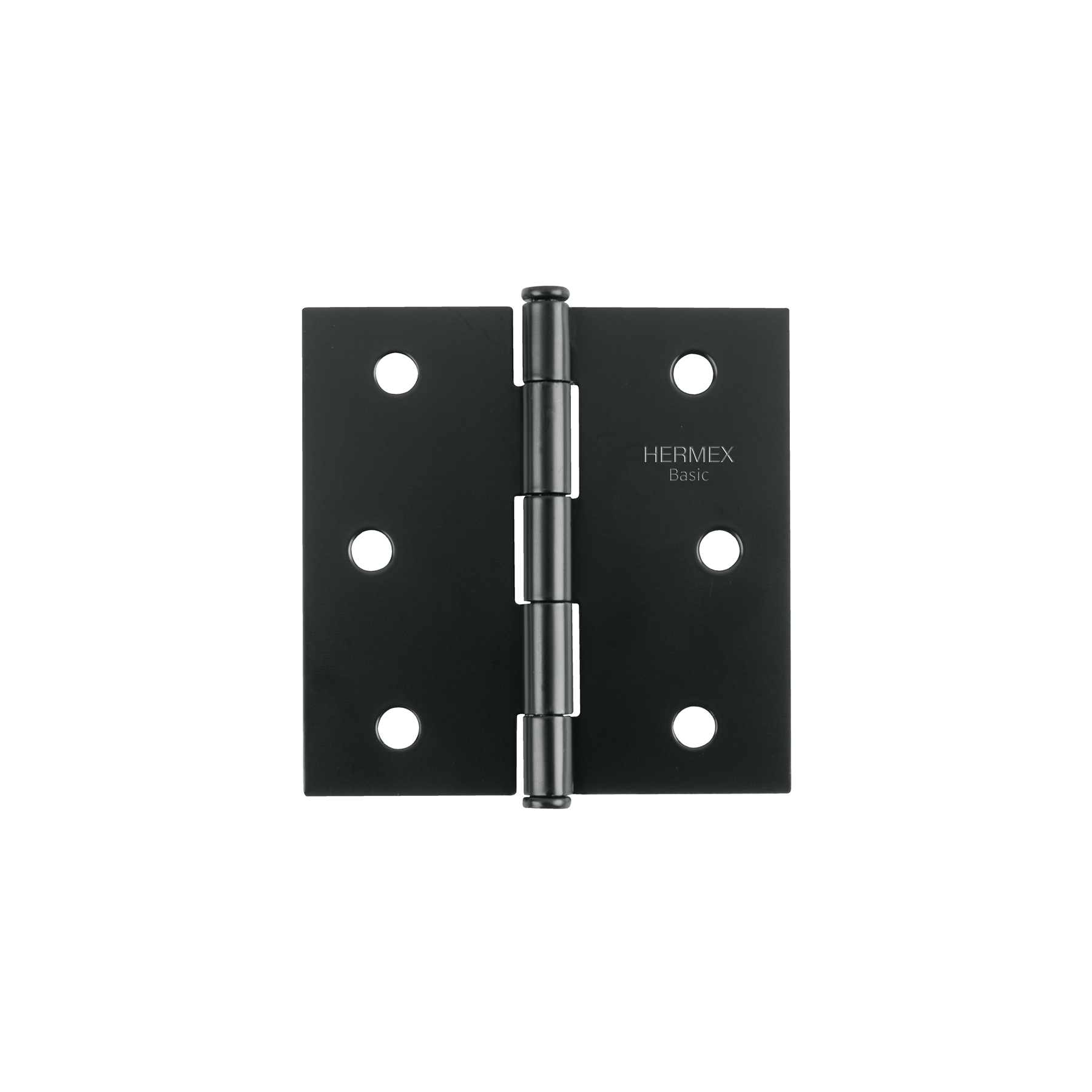Bisagra cuadrada 3', acero negro mate, cabeza plana, BASIC
