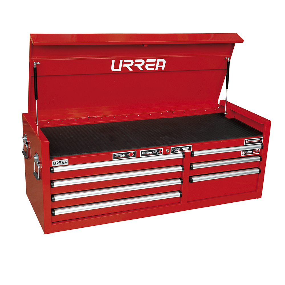 Gabinete superior 7 gavetas color rojo serie M 56"