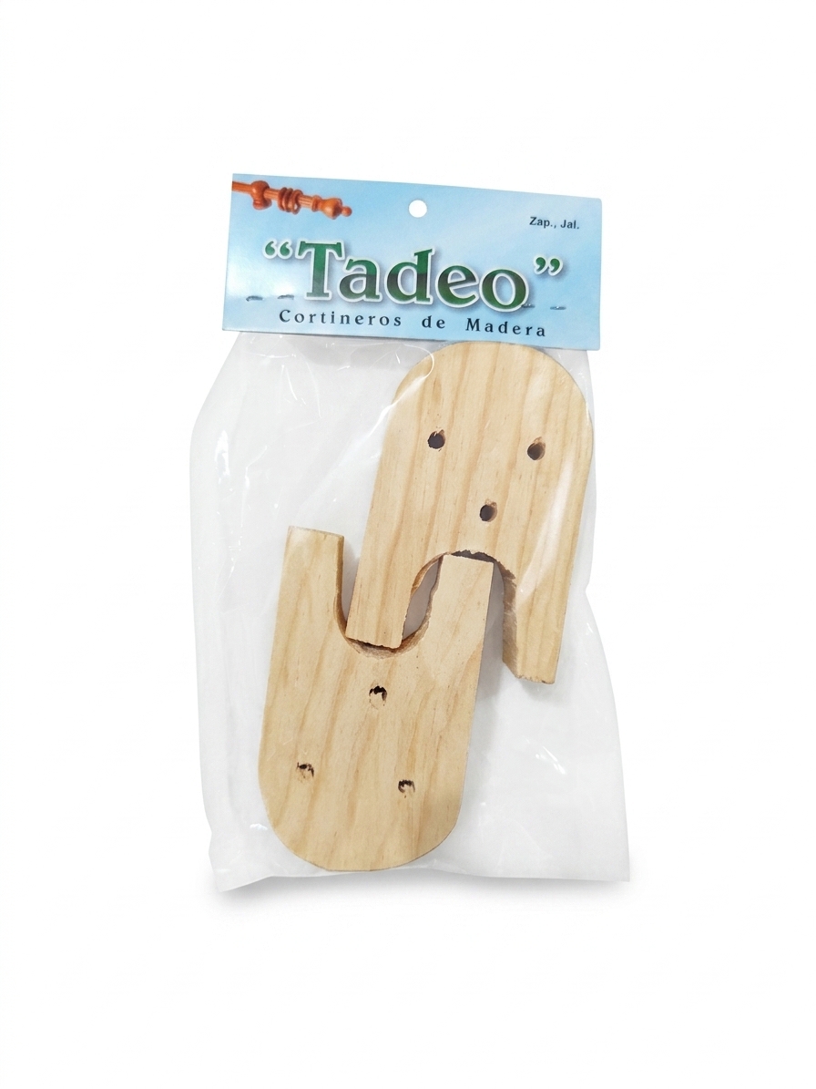 Cortinero de madera para Closet "Redondo", #17