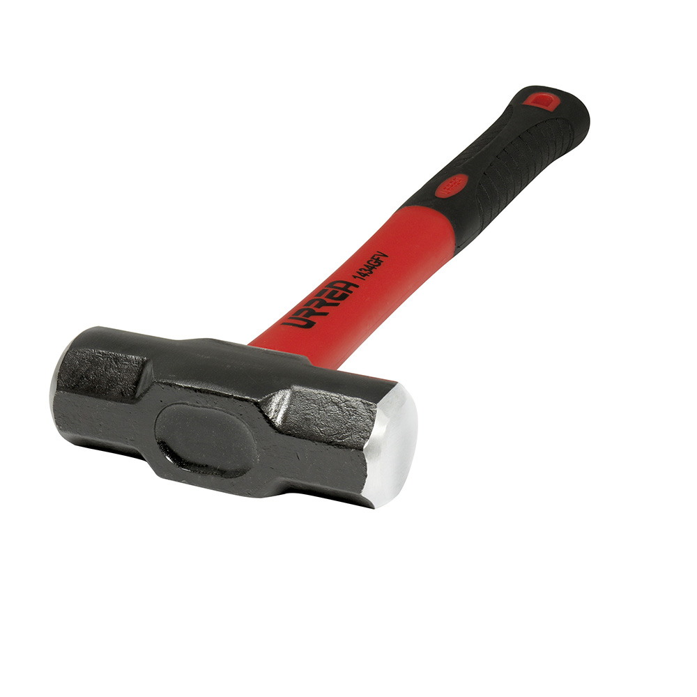 Marro octagonal cabeza maquinada con mango de fibra de vidrio 15-1/4", 3 lb