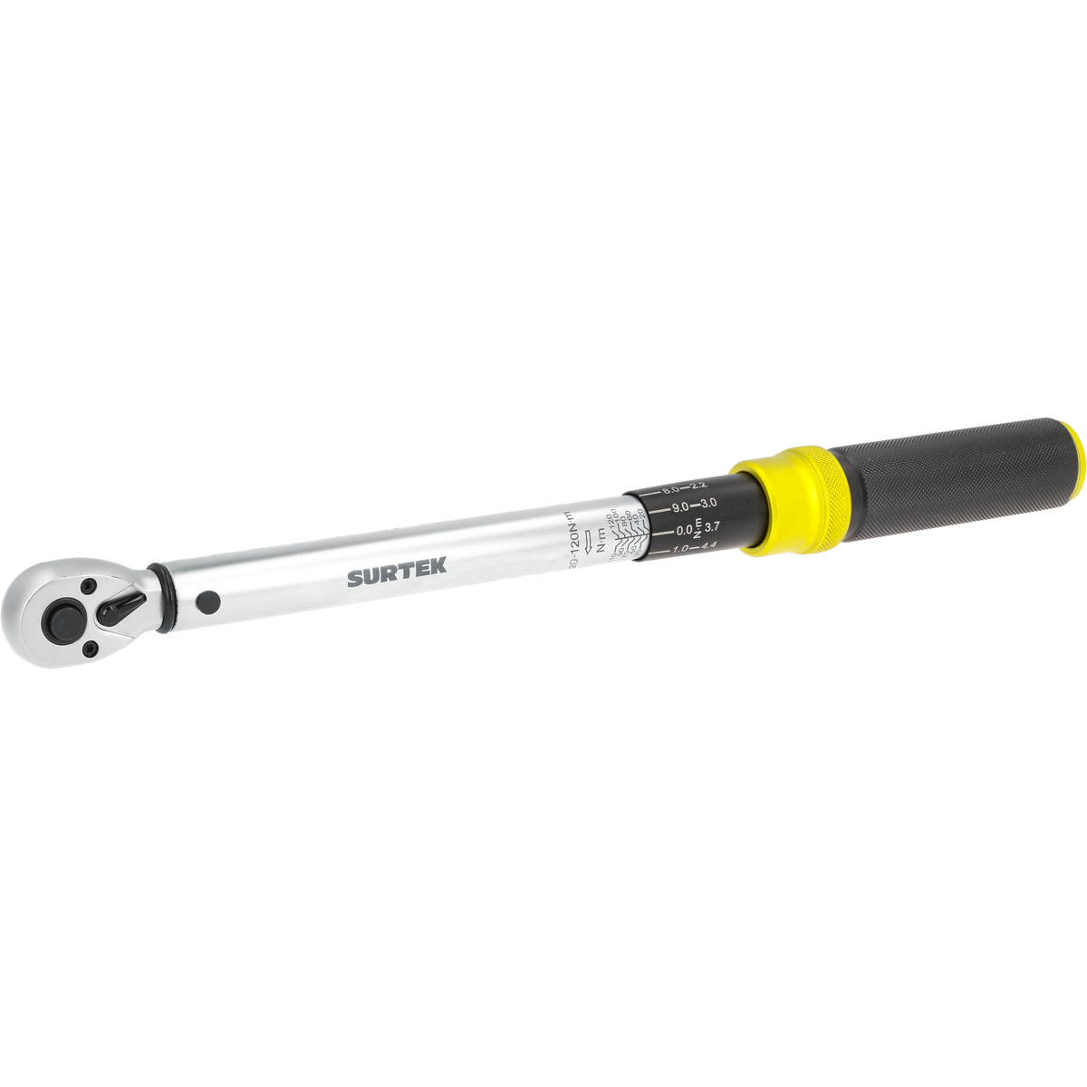 Torquímetro de trueno una escala dual cuadro de 3/8", 15-88.5 ft-lb (20-120 Nm)