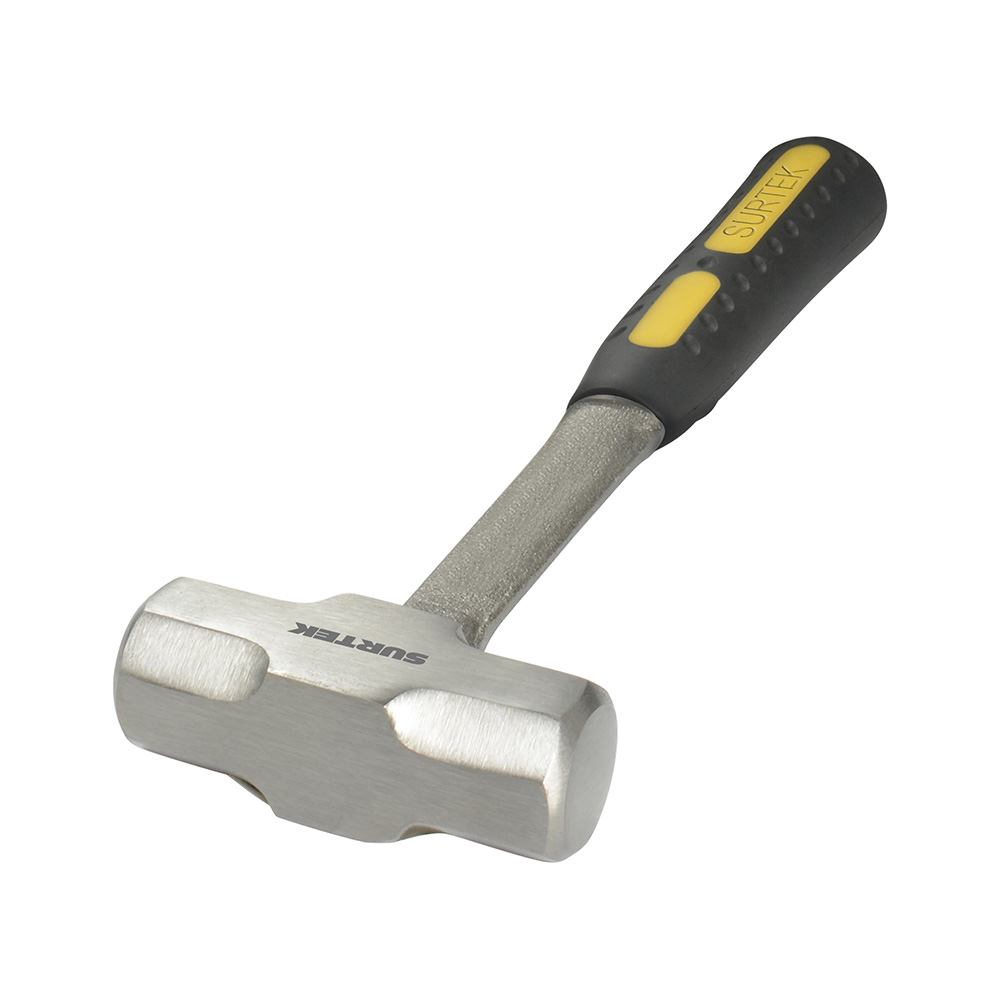 Marro octagonal forjado en una pieza con mango rubber grip 9", 3 lb