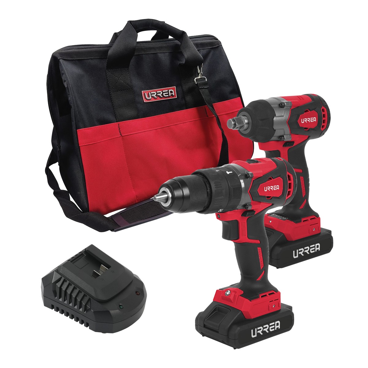 Juego de rotomartillo y pistola de impacto a batería Li-ion 20 V, 2 piezas en mochila