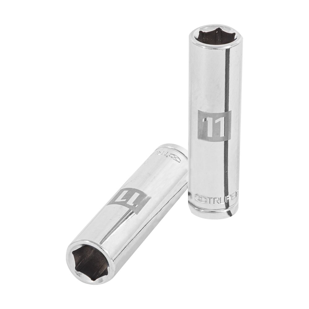 Dado largo de 11 mm, 6 puntas, cuadro 3/8', TRUPER