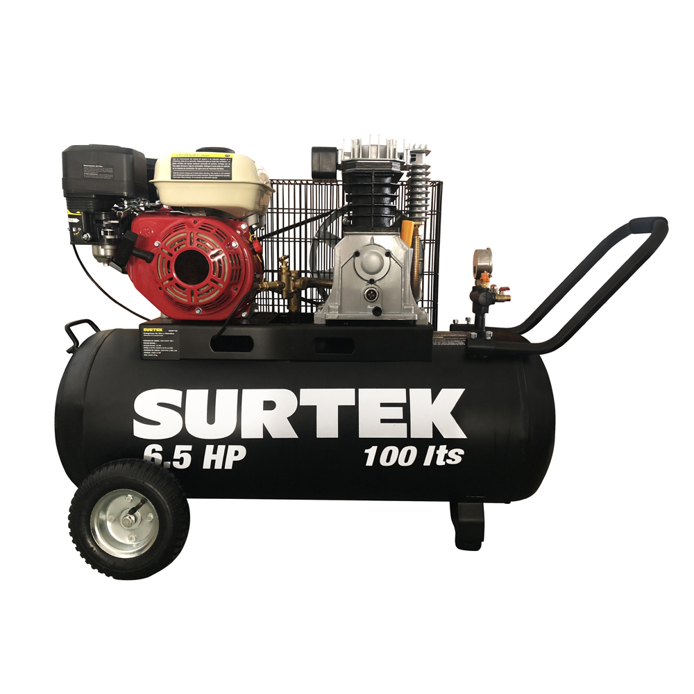 Compresor de aire a gasolina 100 Lt, 6.5 HP