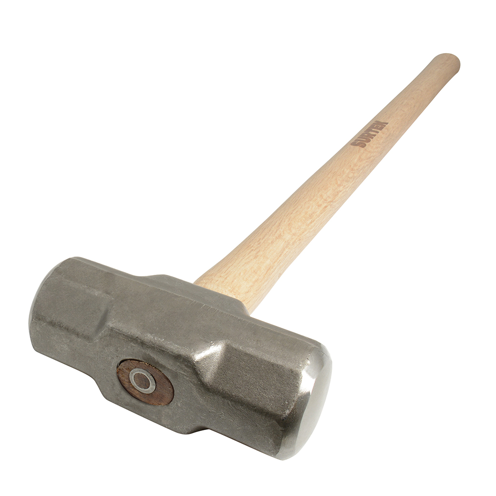 Marro octagonal cabeza forjada con mango largo de madera 36", 16 lb