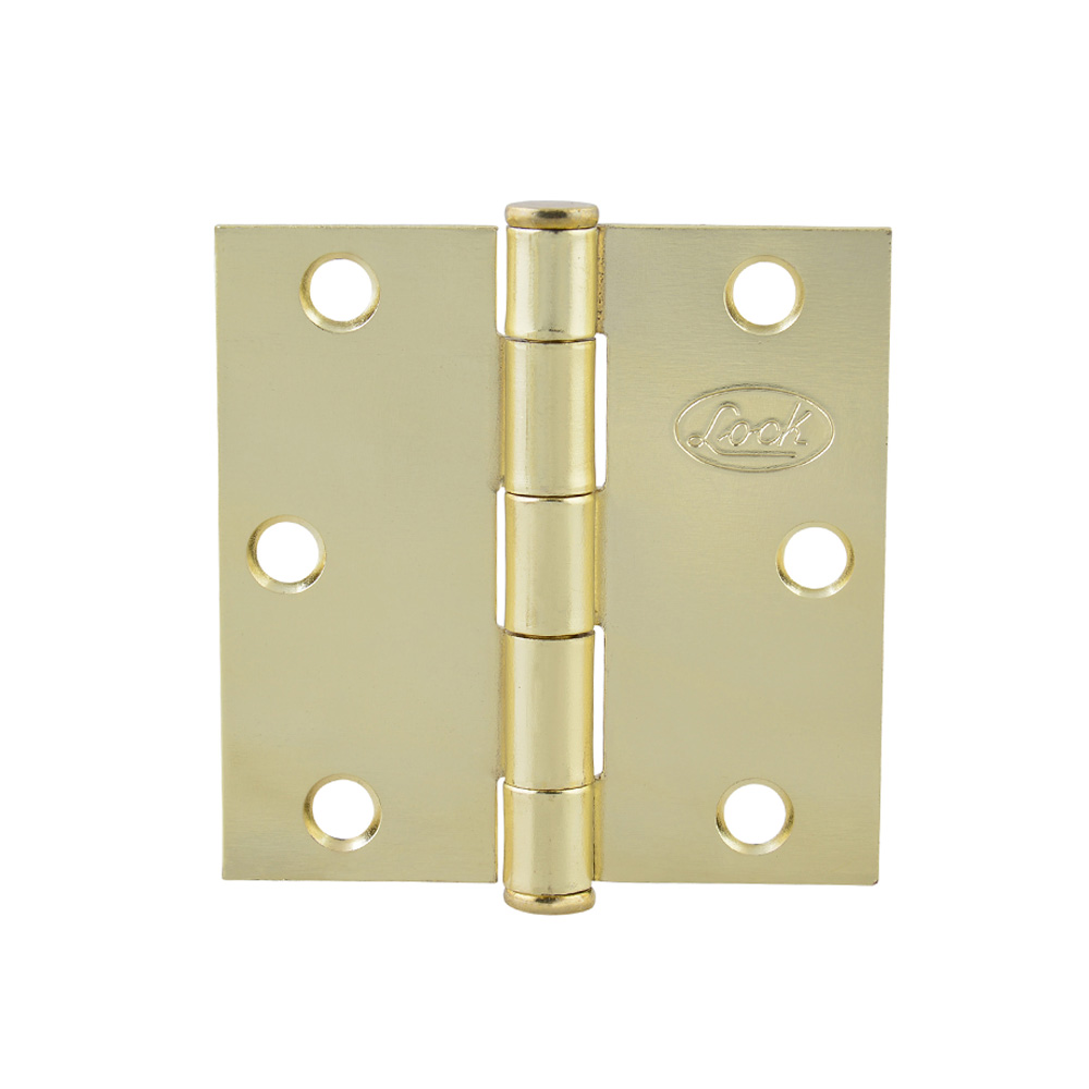 Bisagra cuadrada perno suelto de acero latón brillante 3" x 3"