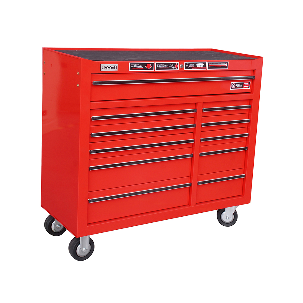 Gabinete móvil 11 gavetas color rojo serie X 41"