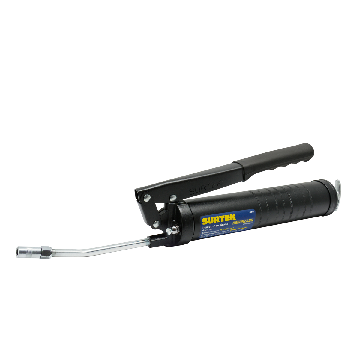 Inyector de grasa a dos manos reforzado de 400 g, 8500 PSI