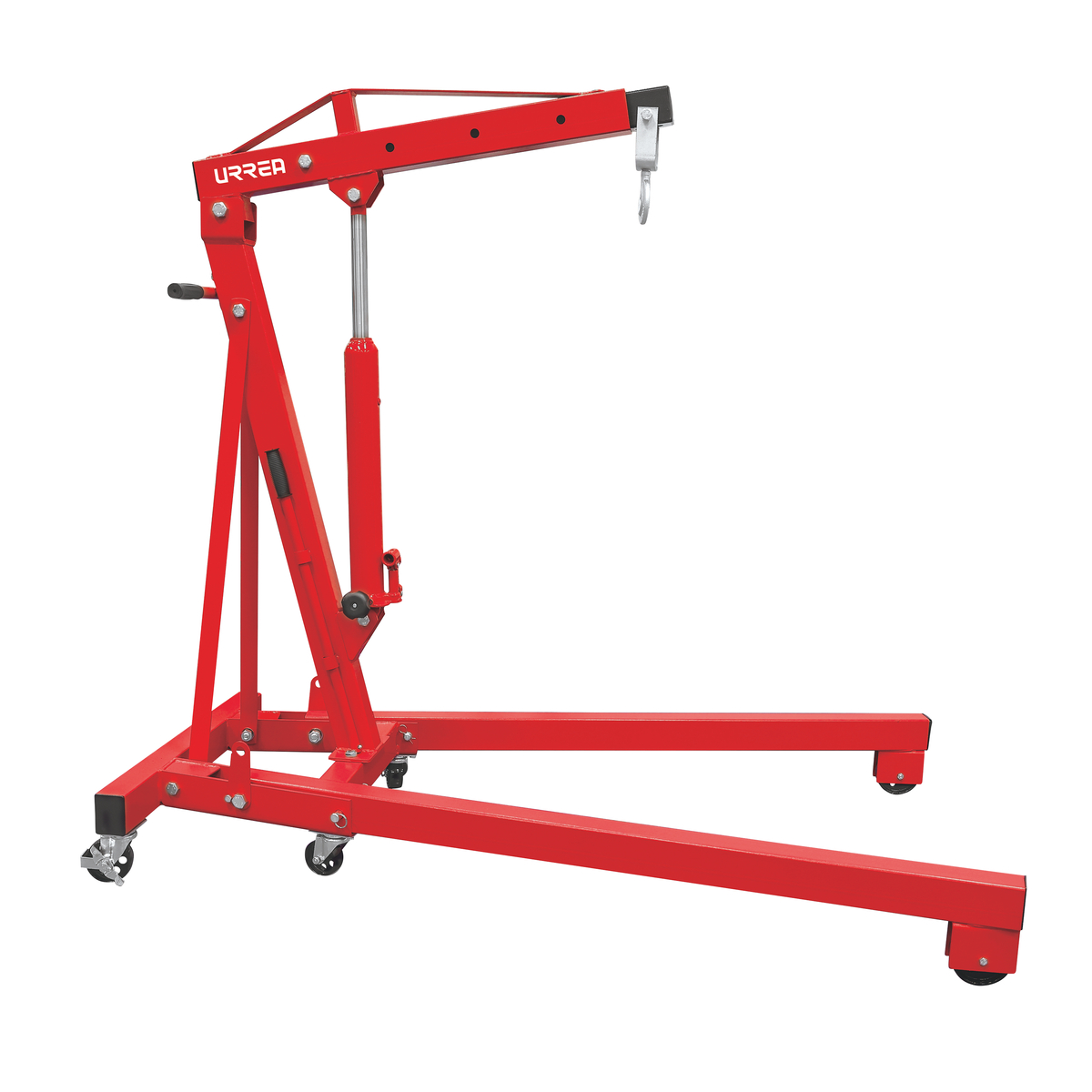 Pluma hidráulica plegable con patas V, 2 ton