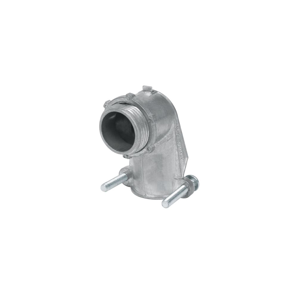 Conector curvo 1' para tubo flexible metálico, VOLTECK