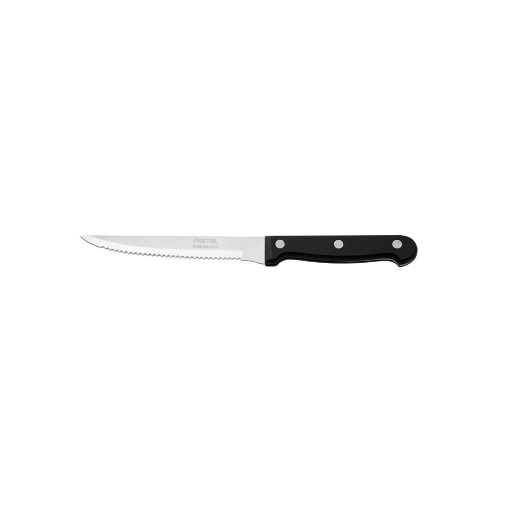 Cuchillo con sierra para asado 5' mango de plástico, PRETUL