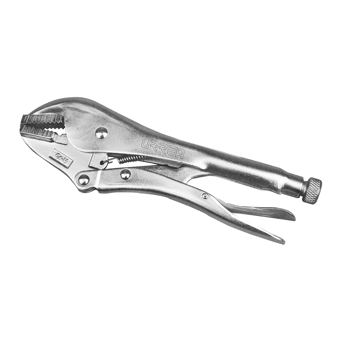 Pinza de presión cromada quijada recta de 12"