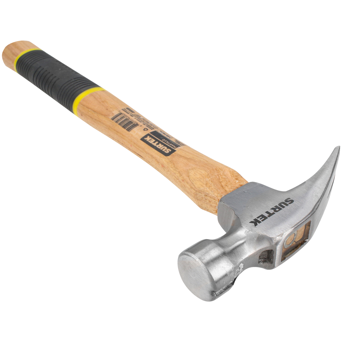 Martillo de uña curva pulido con mango de madera 10-15/64", 8 oz