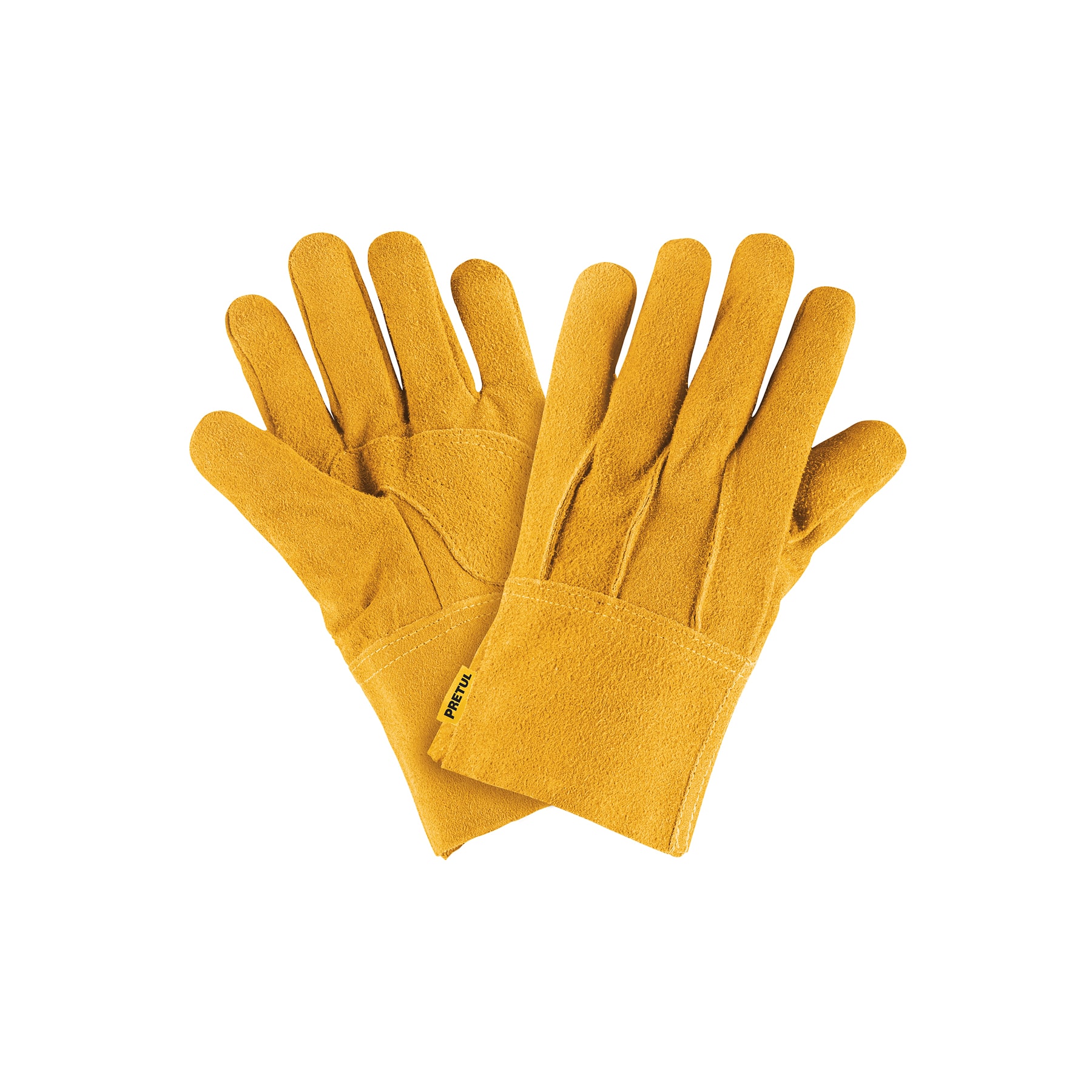 Guantes de carnaza, cortos, unitalla, PRETUL