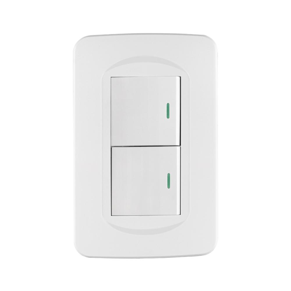 Placa armada 1 interruptor y 1 de 3 vías 1.5 mód, Toledo