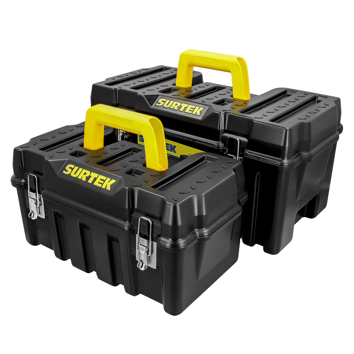 Juego de cajas portaherramientas plásticas, 2 piezas